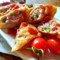 十八穀米&サルサの焼きいなり🍅