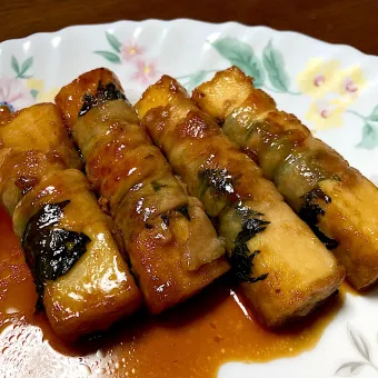 Snapdishの人気料理写真:厚揚げ豚バラ巻