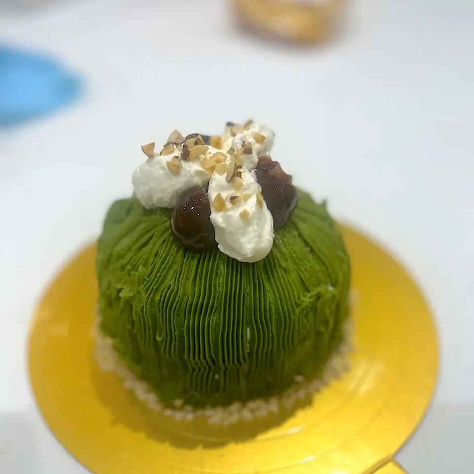 抹茶のモンブランドームケーキ🎂|🍊🍒ユッキー🎂🍞🍲さん
