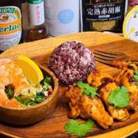 ハニーガーリックチキンとラープ・カン|オハナシマンさん