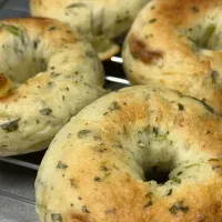 ほうれん草とチーズのベーグル|himeさん