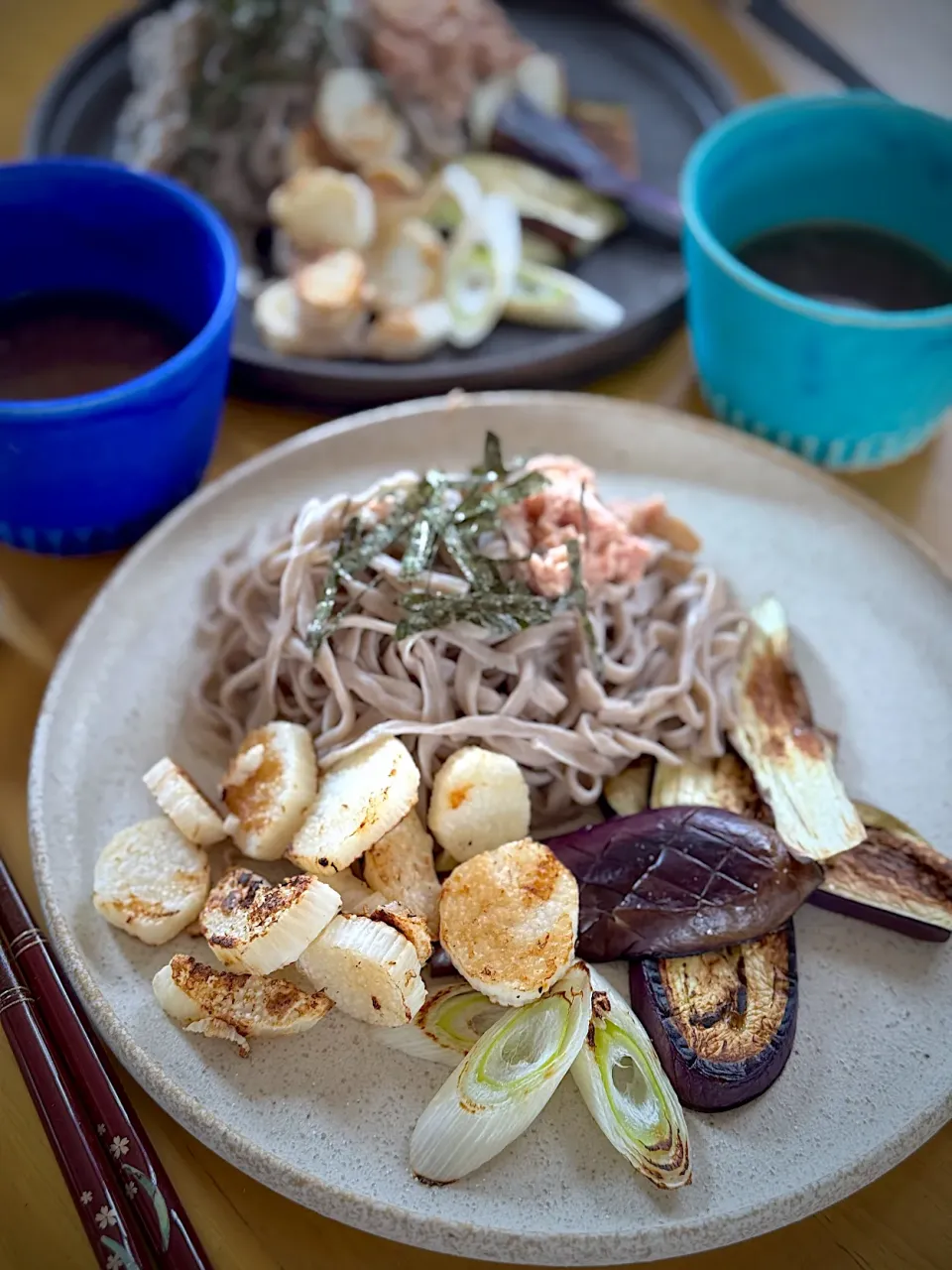 くるみ味噌つゆで焼き野菜そば|さらっと🍀さん