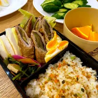 茄子の味噌豚バラ巻き弁当|しばざきまりさん
