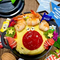 オムライス弁当|Akiyoෆ¨̮⑅さん
