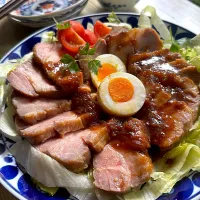タレが絶品みそ焼豚