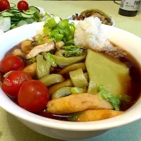 野菜キノコかけうどん|マニラ男さん
