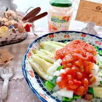 なすの夏サラダ ~ サルサ添え ~
カゴメ『サルサ』使用