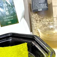 抹茶テリーヌ&黒麹水😳