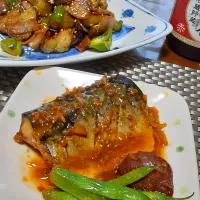 真鯖🐟️味噌煮～✴️