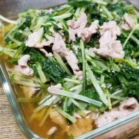 パパ作👨豚こまと水菜のさっと煮|ぱんだのままんさん