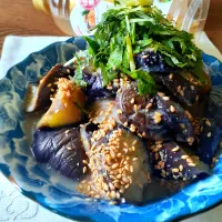茄子の酢味噌胡麻和え🍆