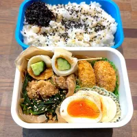 もち麦ご飯、豚肉ほうれん草炒め|さにー☆ミさん