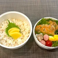 高校生息子のお弁当🍱 豚こまバーグ弁当🍱|Snow10さん