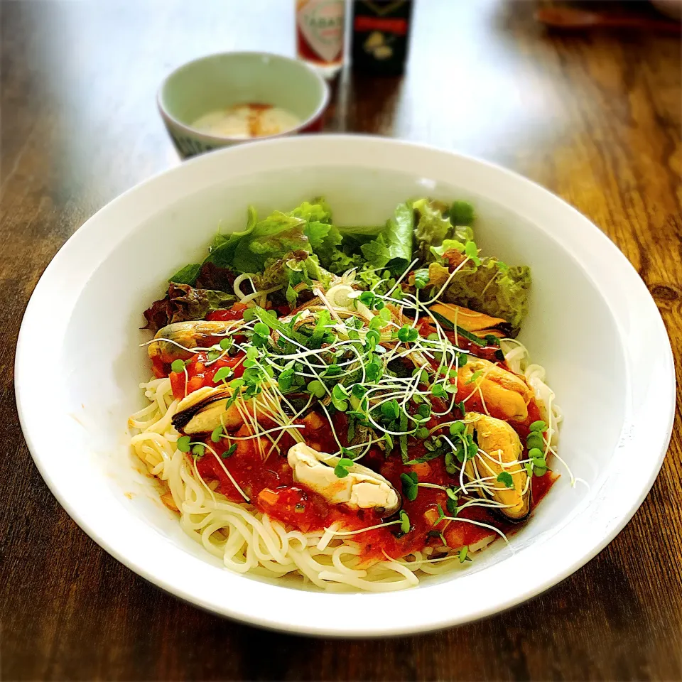 サラダ🥗冷麦|プチテンよすさん