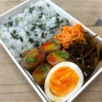 パプリカとインゲンの肉巻き弁当|junさん