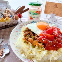 サルサで食べるキャベツたっぷりタコライス ~カゴメ『サルサ』使用 ~|がぁがさん
