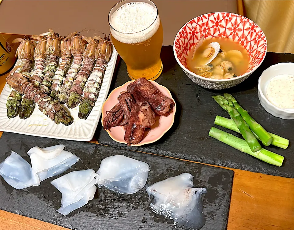 朝市でかった新鮮メニュー|chii4さん