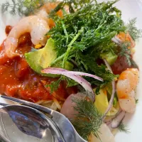 アンナマンマでエビアボカド🥑冷製パスタ|増田順子さん