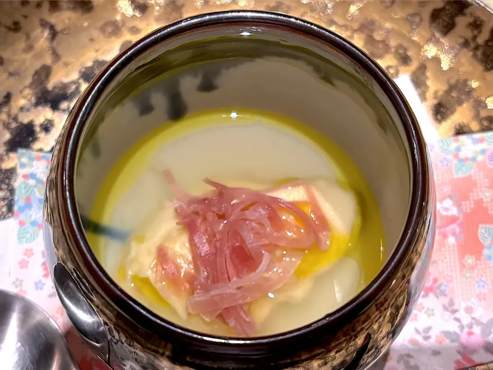 イタリアン🇮🇹コース・③新玉ネギの真薯🧅✨（イタリアン🤔？？？）|山勝さん