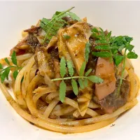 イタリアン🇮🇹コース・⑥コウイカ🦑と青のりのパスタ🍝😋✨