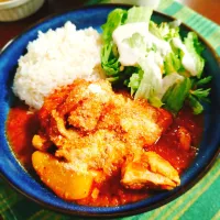 ワンプレートで王道の若鶏のトマト煮最高| マイキーさん