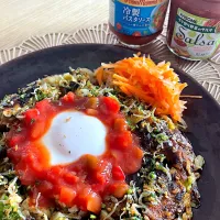 オートミールのお好み焼きサルサソース掛け| Miyukiさん