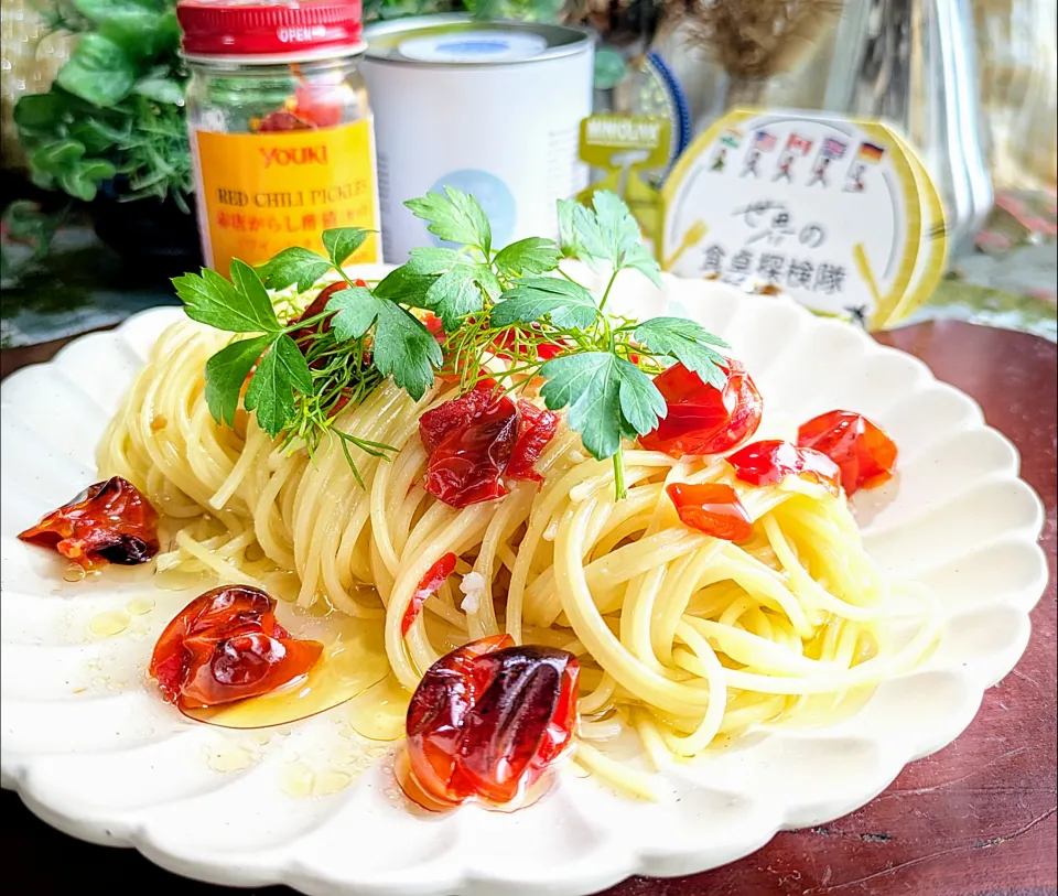 🌏『世界の食卓探検隊』🇮🇹イタリア料理【🇮🇹セミドライトマトのアーリオ・オーリオ・エ・ペペロンチーノ】|ayaさん