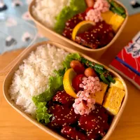 ヤンニョムチキン弁当🍱|ゆかさん