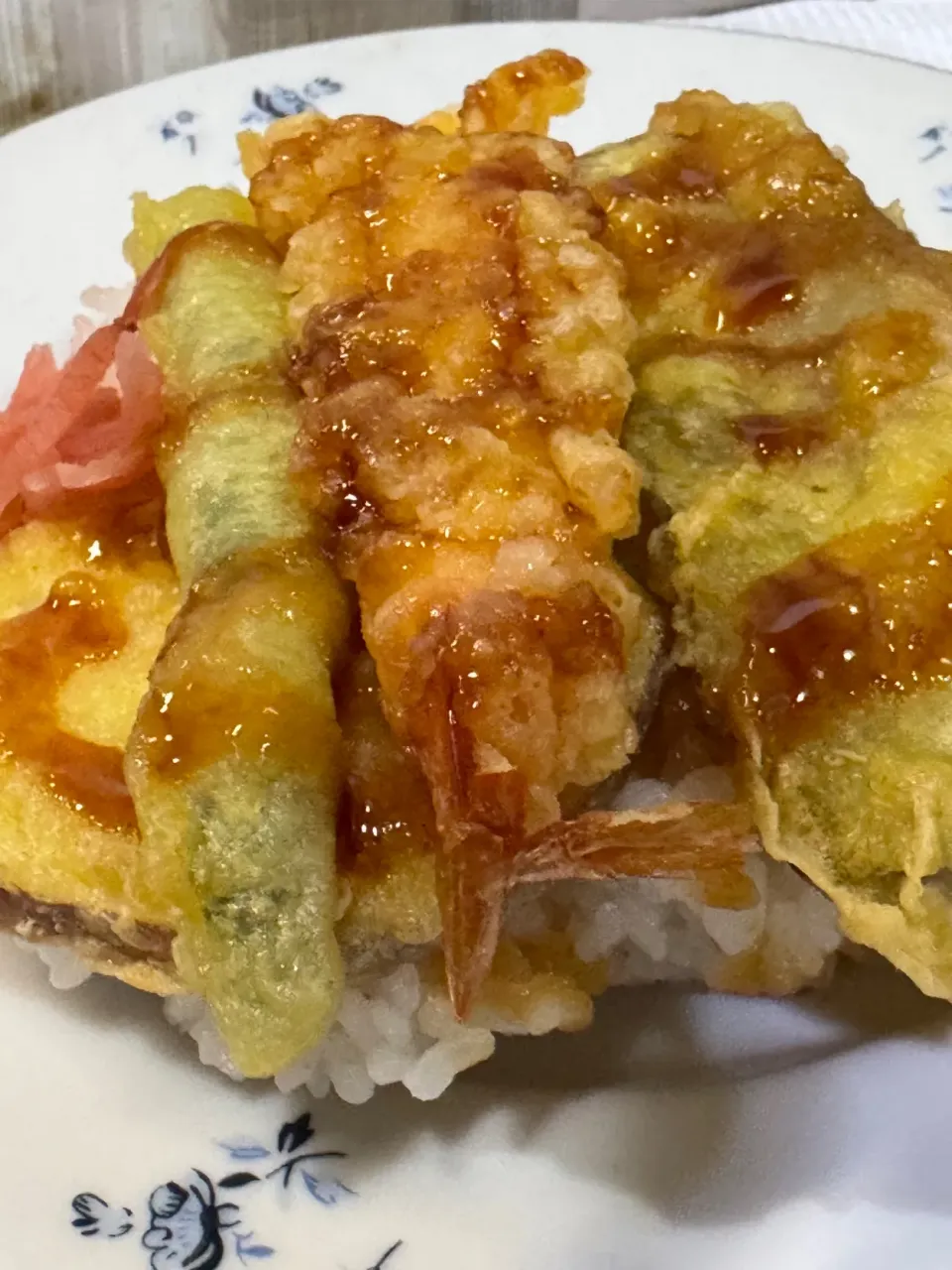 咲夜の夕食天丼グーです♪（ｖ＾＿＾）ｖ|🐧ペンギン2さん