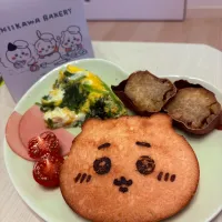 ちいかわ食パンでワンプレートごはん