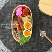 高校生男子お弁当🍱|AKUBI*:ஐ(●˘͈ ᵕ˘͈)さん