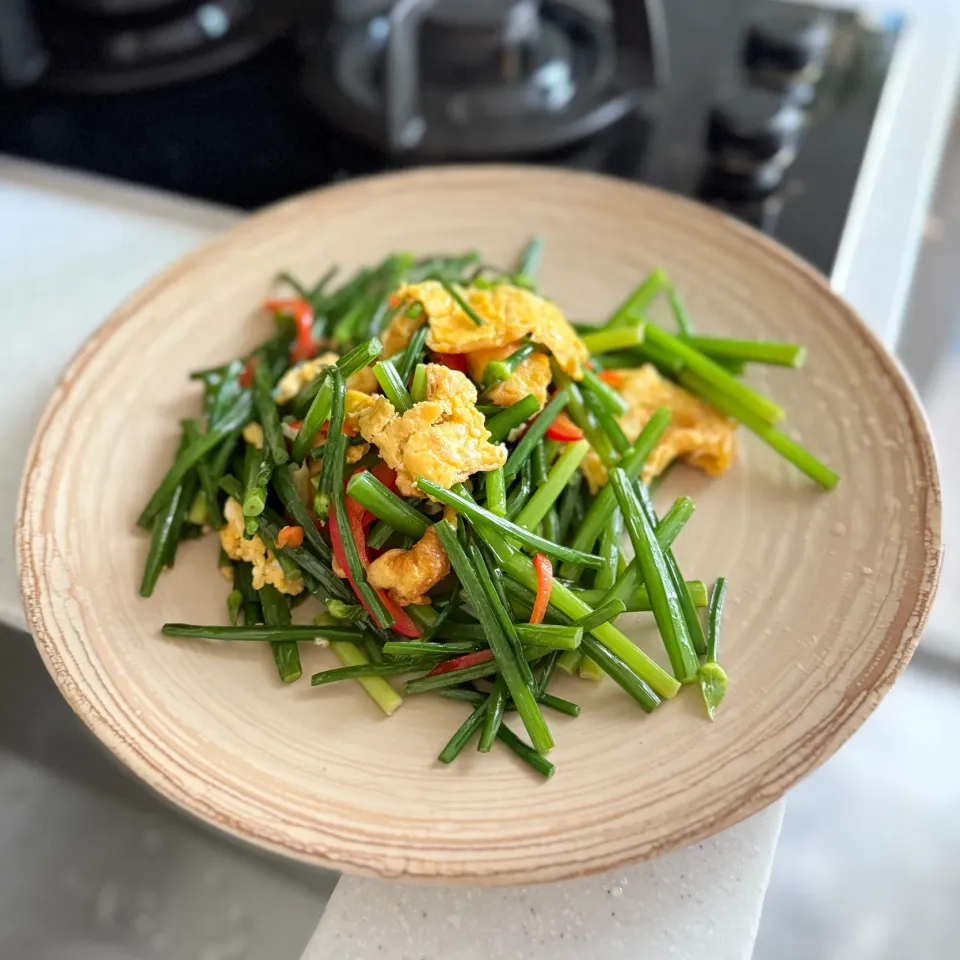 韭菜花炒蛋|Zhen Zhenさん