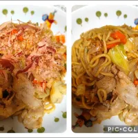 息子と旦那さん作、焼きそば!!ありがとう❣