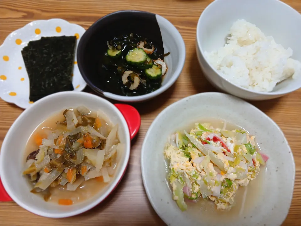 和食スライドな朝ごはんｄ(*｀･(エ)･´*)ｂ|ぽんすけさん