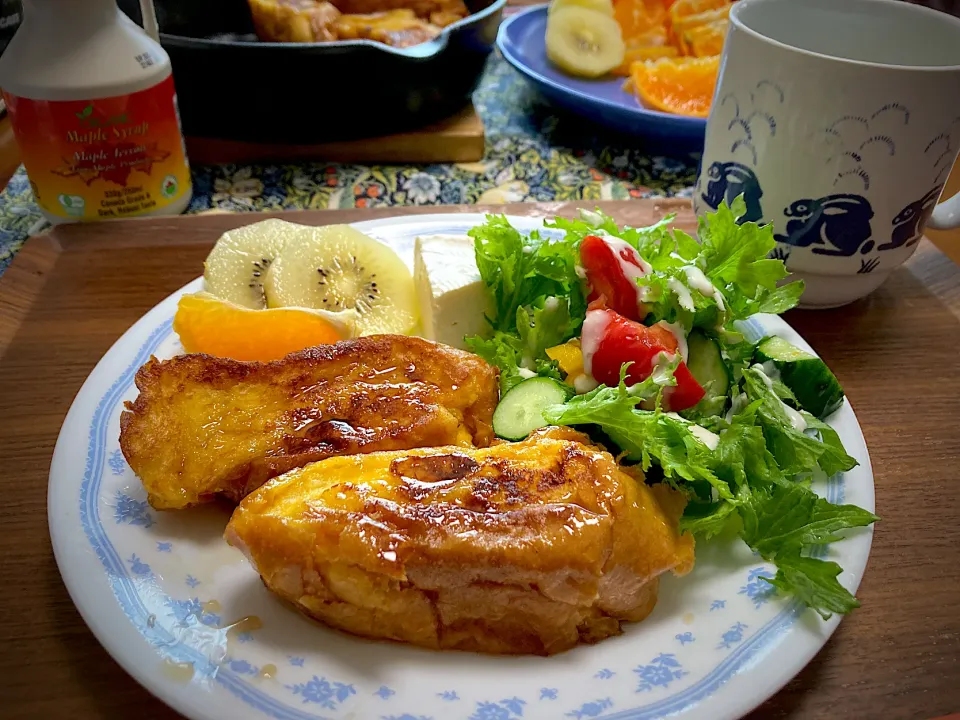 フランスパンのフレンチトースト🥖🥚|ももさん