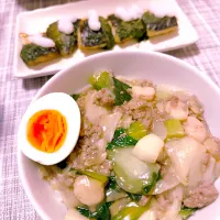中華丼と鯖の大葉巻き| 愛華さん