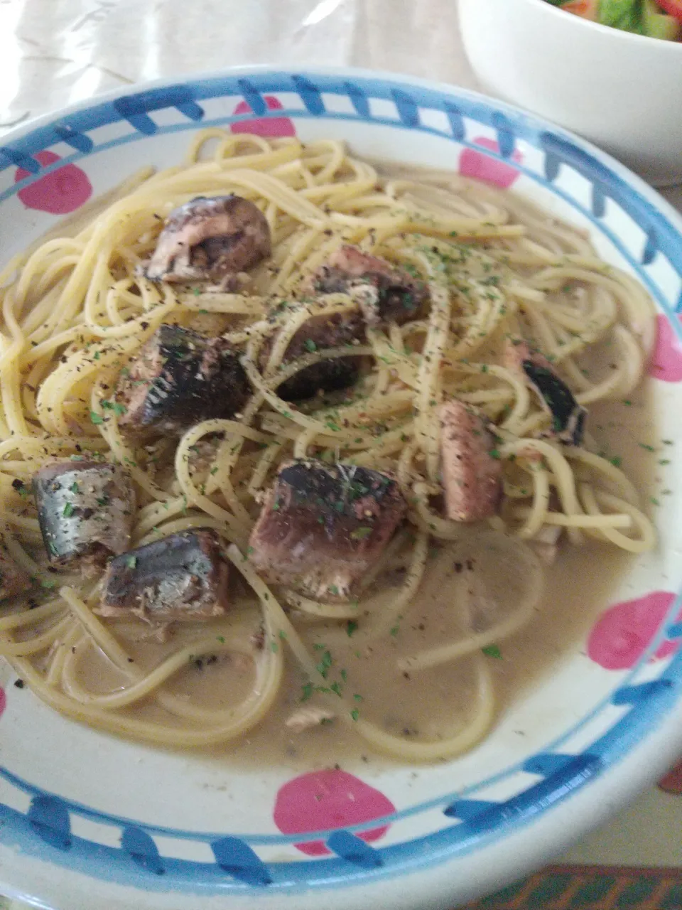 イワシ(水煮缶詰)のアンチョビソーススパゲティー|はやとさん