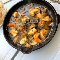 お庭でエビ🦐アヒージョ|きょうこさん