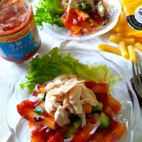 アンナマンマ冷製パスタソースでマカロニサラダ🍅|fumfumさん