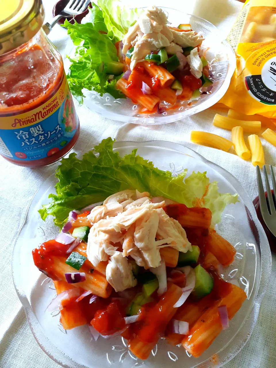 アンナマンマ冷製パスタソースでマカロニサラダ🍅|fumfumさん
