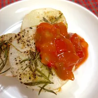 長芋ローズマリー焼き　サルサソース添え|トモさん