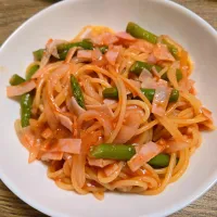アスパラ入りナポリタン|バンビさん