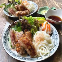 揚げ春巻き入り和え麺Bún chả giò （ブンチャーゾー）の和アレンジ| 七海さん