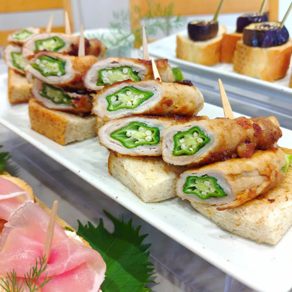 肉巻きオクラのピンチョス|あゆみ│ハレシピさん