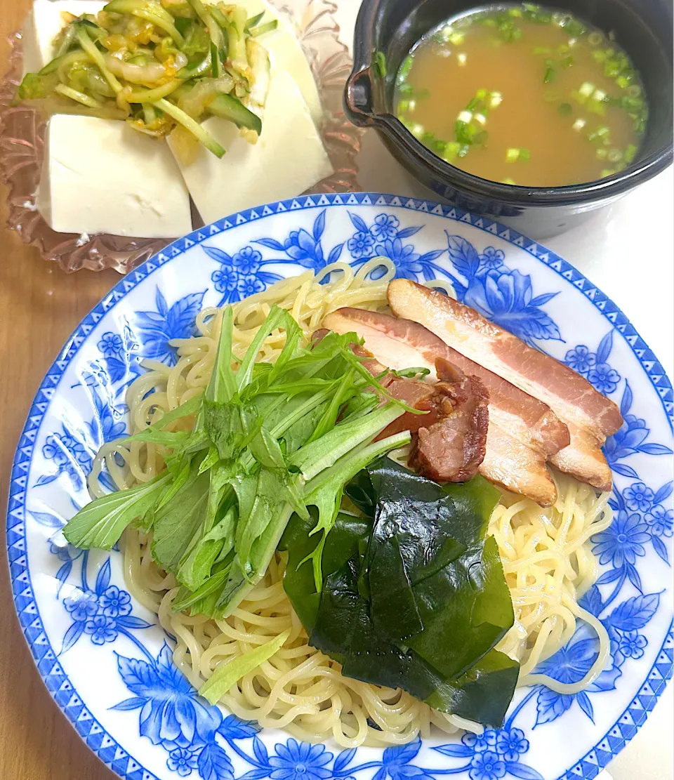 焼豚つけ麺献立|besさん