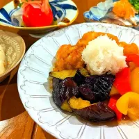 鶏肉と夏野菜の揚げびたし| さらママさん