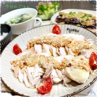 茹で鶏のピリ辛ソース|亜矢子さん