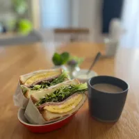 6/7の朝食　サンドイッチ