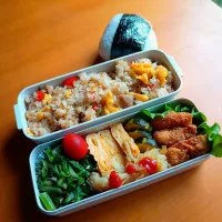 次男弁当&おにぎり|tamagomagomagoさん