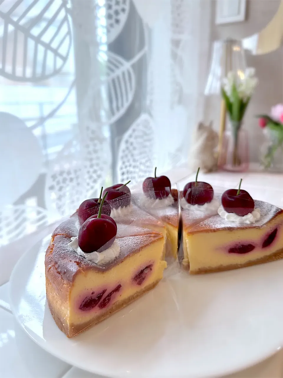 アメリカンチェリーチーズケーキ🍒|KEIKOさん